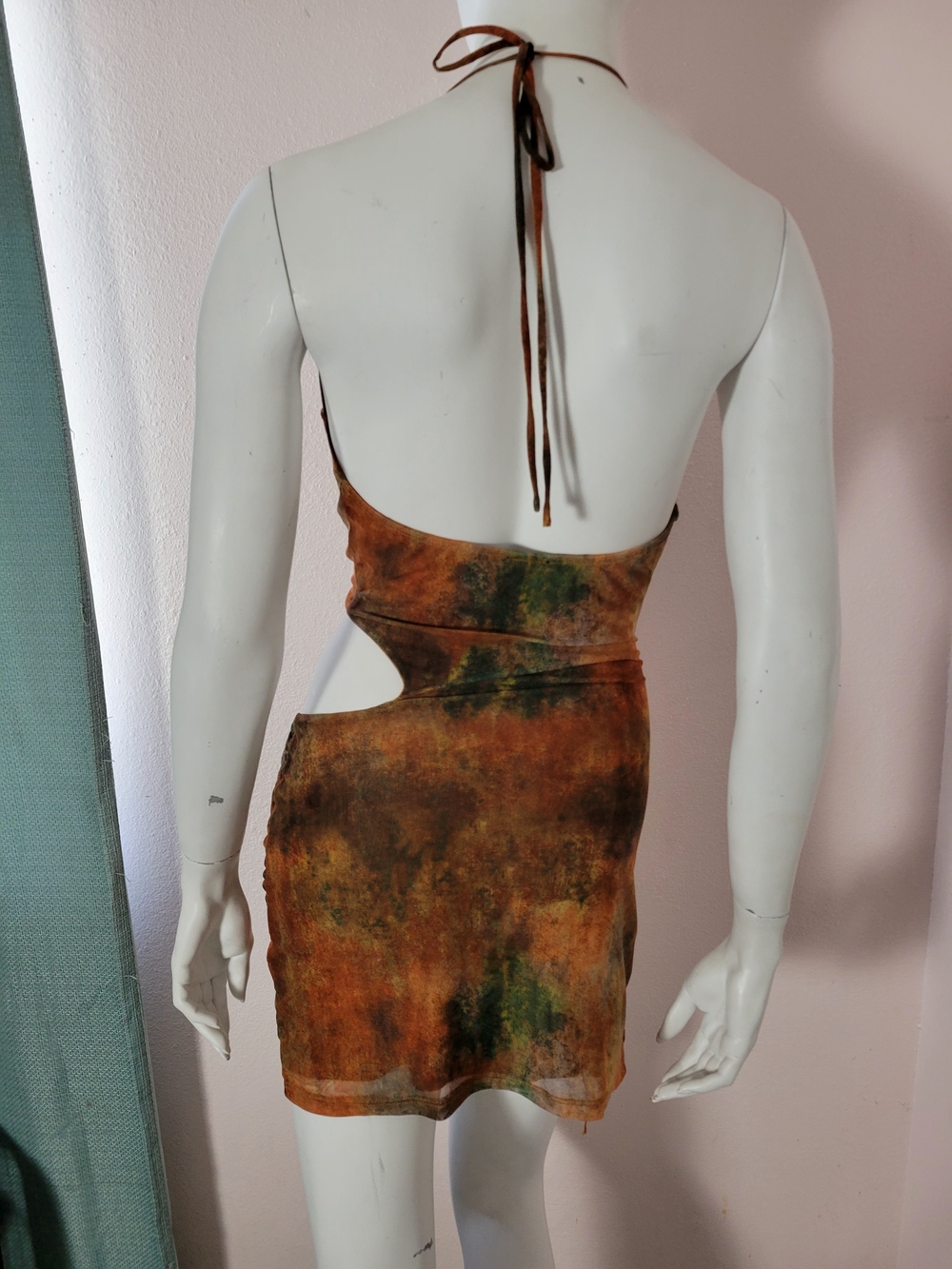 Windsor Rust Green Tie-Dye Mini Dress Set - Picture 6 of 10